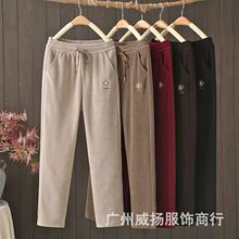 2025秋冬裤子中老年女装休闲裤时尚百搭木棉大码妈妈女裤工厂直销