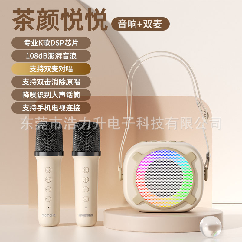 スマートホーム歌うBluetoothスピーカーミニワイヤレスマイクコンビネーションオーディオ屋外ポータブルカラオケアーティファクト|undefined