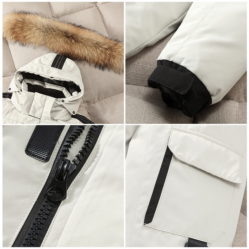 Entrega de una pieza corriendo ropa de trabajo de los hombres abajo chaqueta de los hombres de longitud media de invierno Nueva pareja suelta abajo chaqueta de las mujeres ropa de los hombres