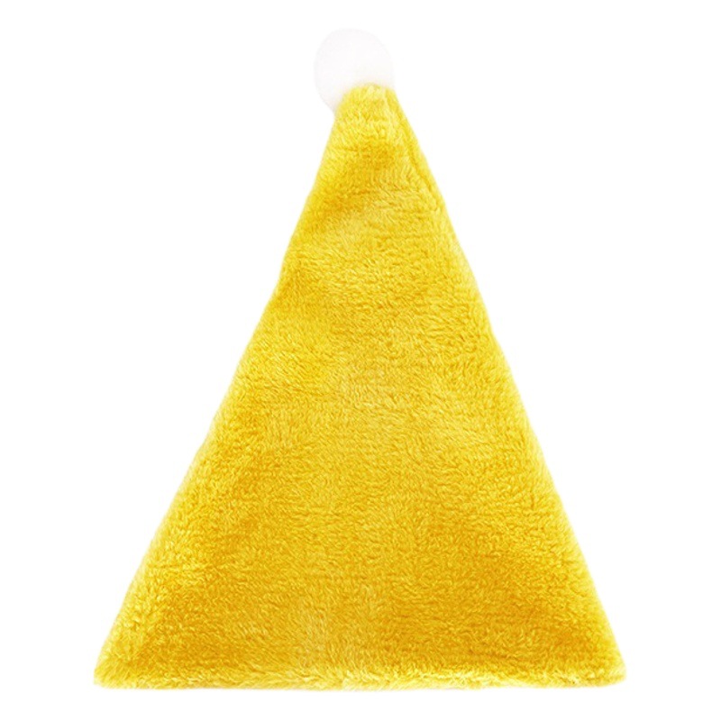 In-Stock 29*39cm Short Plush Christmas Hats for Adults and Children, High-End Velvet Party Christmas Hats and Headwear
