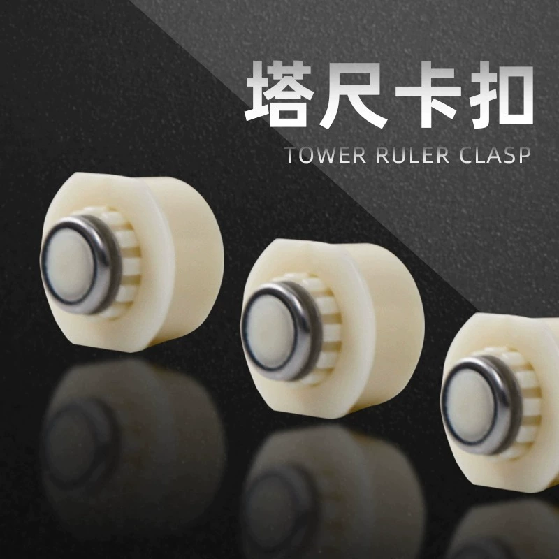 Пряжка для линейки-башни, 4 круглых квадратных кнопки, уровень, аксессуары для линейки-башни из алюминиевого сплава, универсальная пряжка для линейки 3.5m 7m