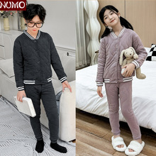 儿童校服神器2025冬季蜂窝温变男童保暖裤学生三层加厚女童打底裤