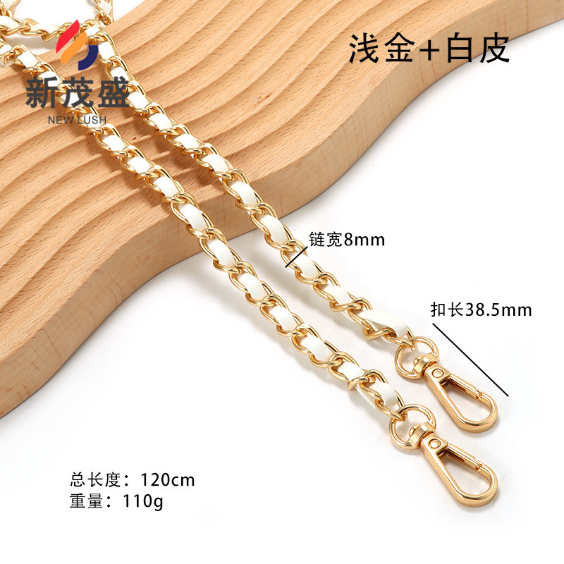 スポット Xiaoxiang レザーバッグチェーンシングルショルダークロスボディ PU レザーバッグストラップハイエンドの女性のバッグチェーン交換バッグショルダーストラップ|undefined