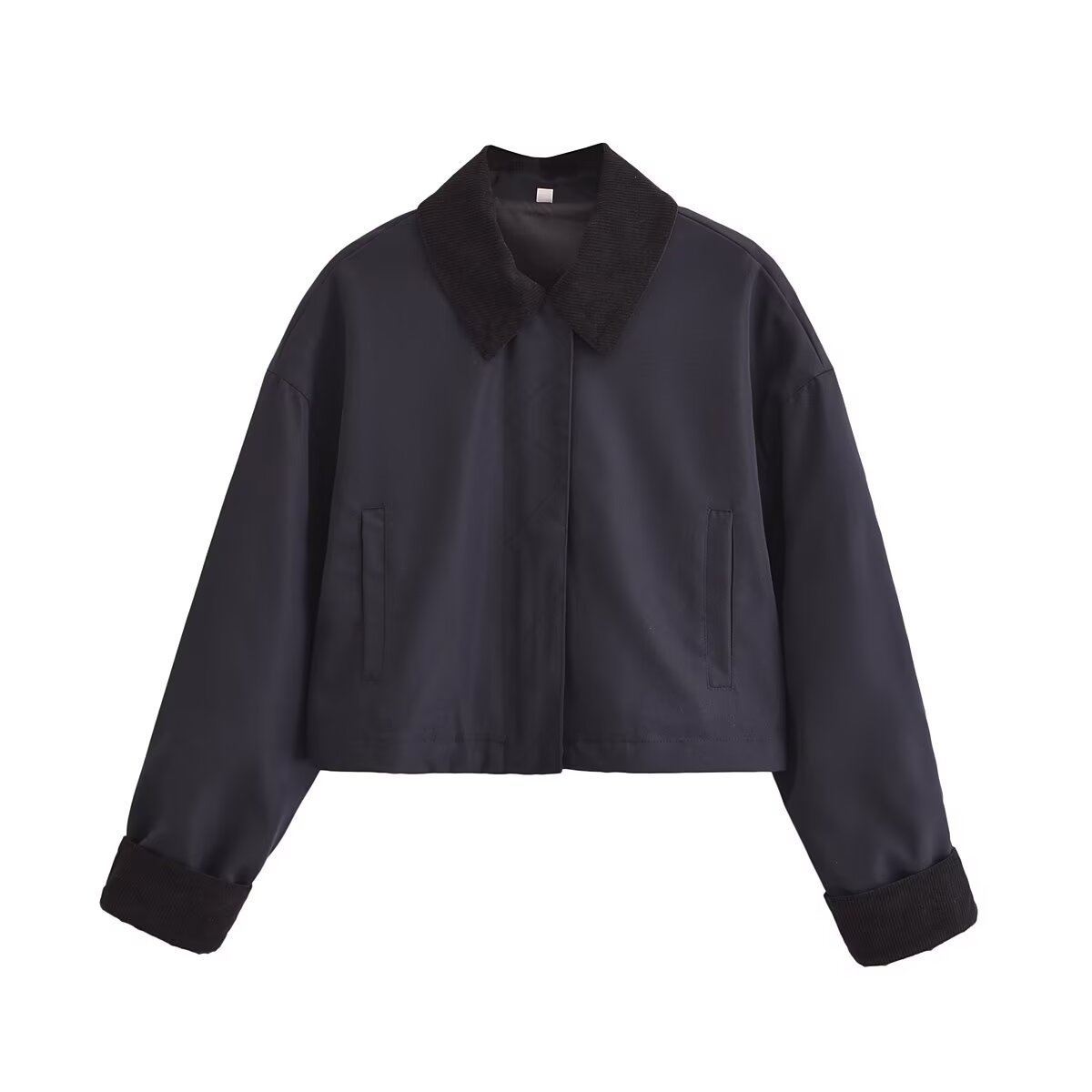 Abbigliamento donna autunno/inverno 2024 nuova moda di strada giacca collo in velluto a coste_voghion.com