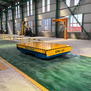 J8 Intelligent Rail Flat Car Powered Electric Handling Flat Car 5 Tons Electric Trackless Flat Car Battery G3