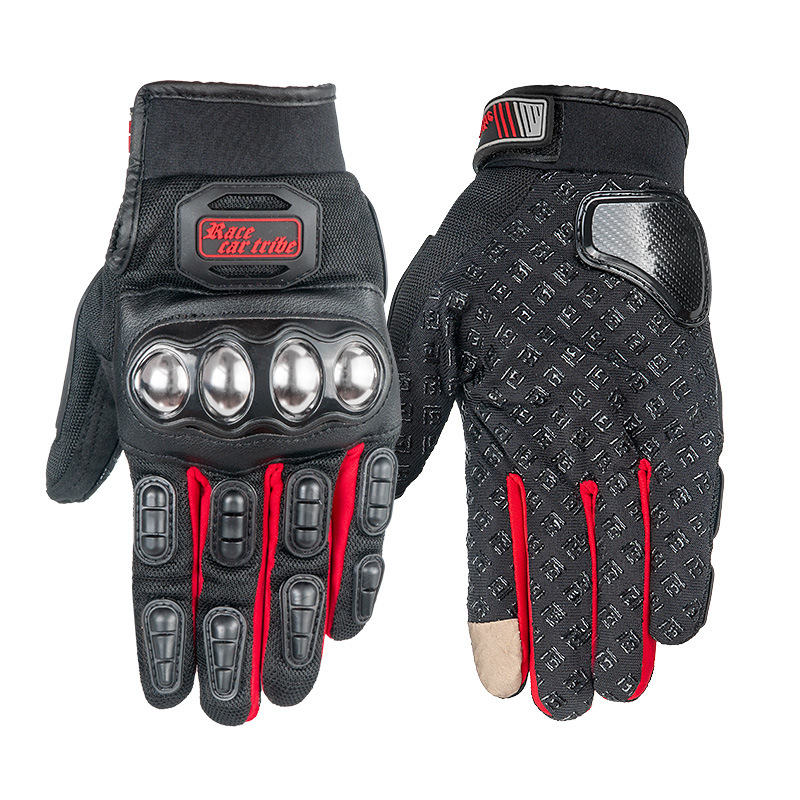Motocicleta ciclismo guantes suministro pantalla táctil carreras de carreras al aire libre jinete dedo completo fábrica de guantes solares