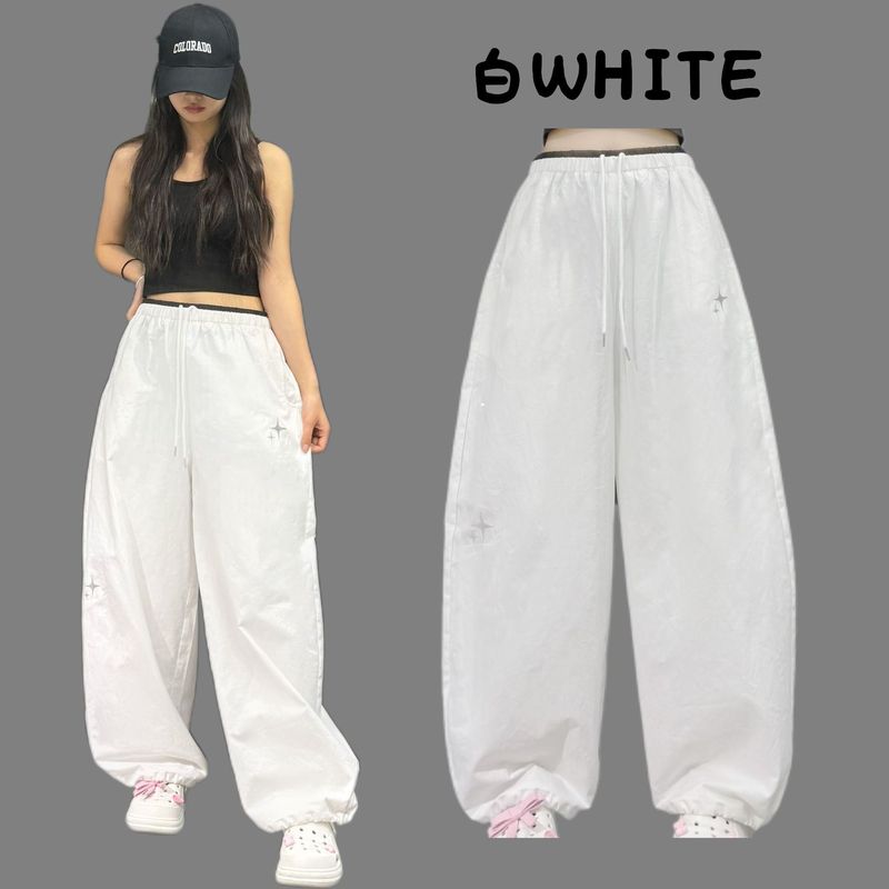 SCK トレンド ダブルウエストパンツ ワイドレッグ カジュアルパンツ 2561 快適薄手スタイル|undefined