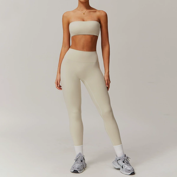 8075 strapless + 8518 trousers oatmeal apricot