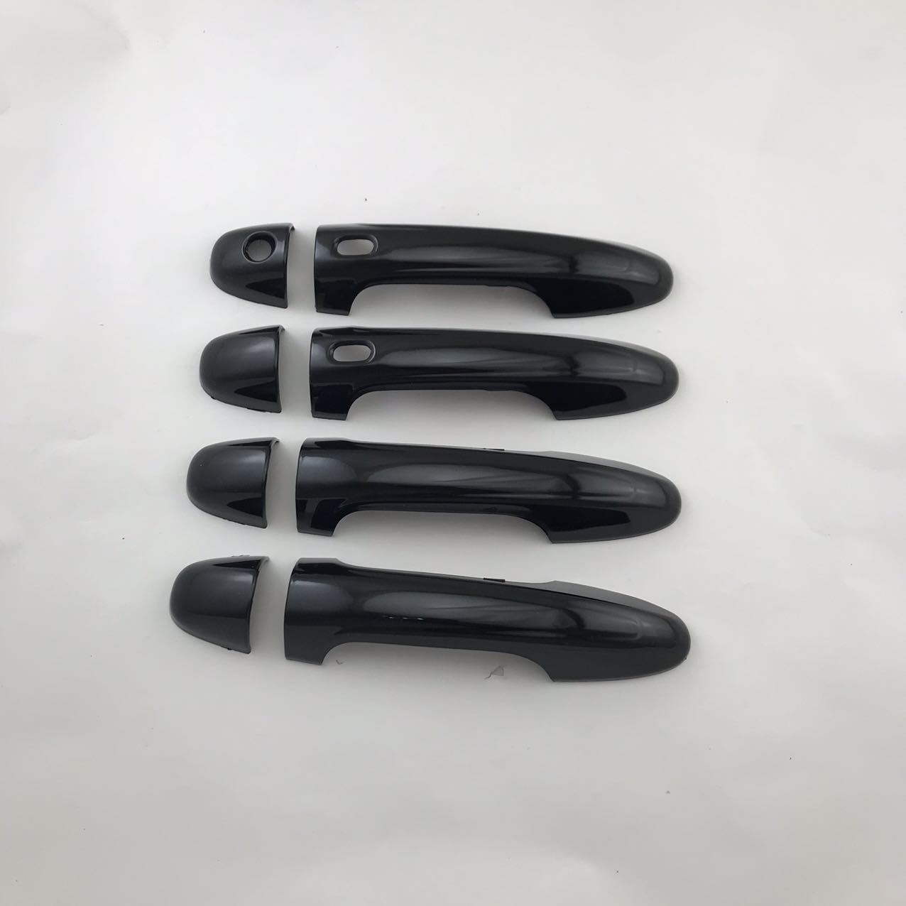 Adecuado para HELAX hilux Revo Rocco manija puerta del coche manija exterior patrón de fibra de carbono botón negro Decoración