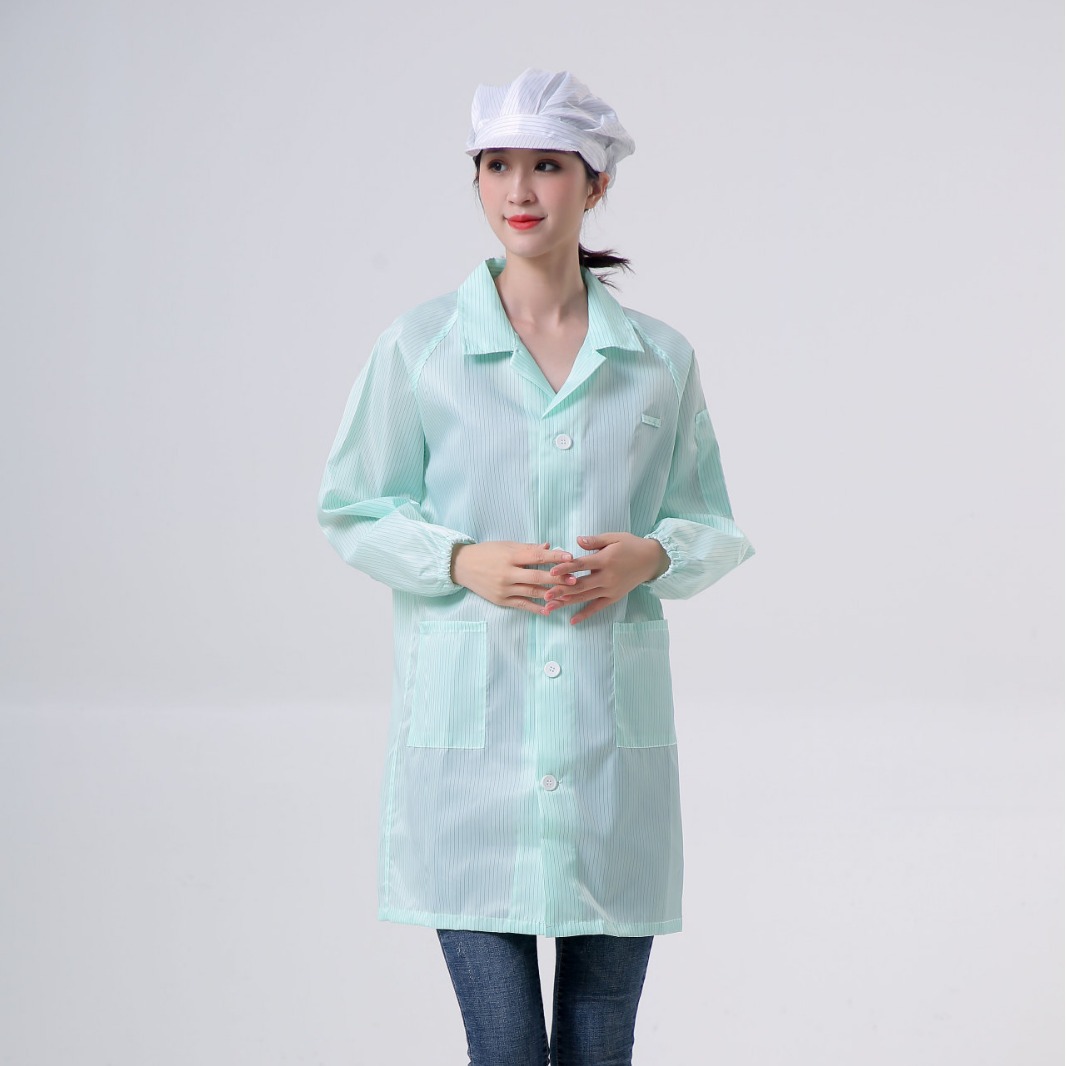 防静电翻领长袖防尘大褂千级工作服无尘衣服防护电子厂专用工装