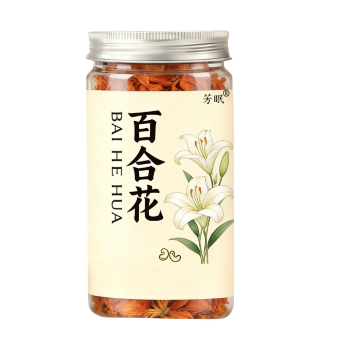 Dried Lily Flower Bai He Hua 30g Jar Natural Herbal Tea Ingredient specifications