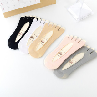 Summer five-finger socks ultra-thin breathable open toe velvet socks fashion sports all-matching socks
