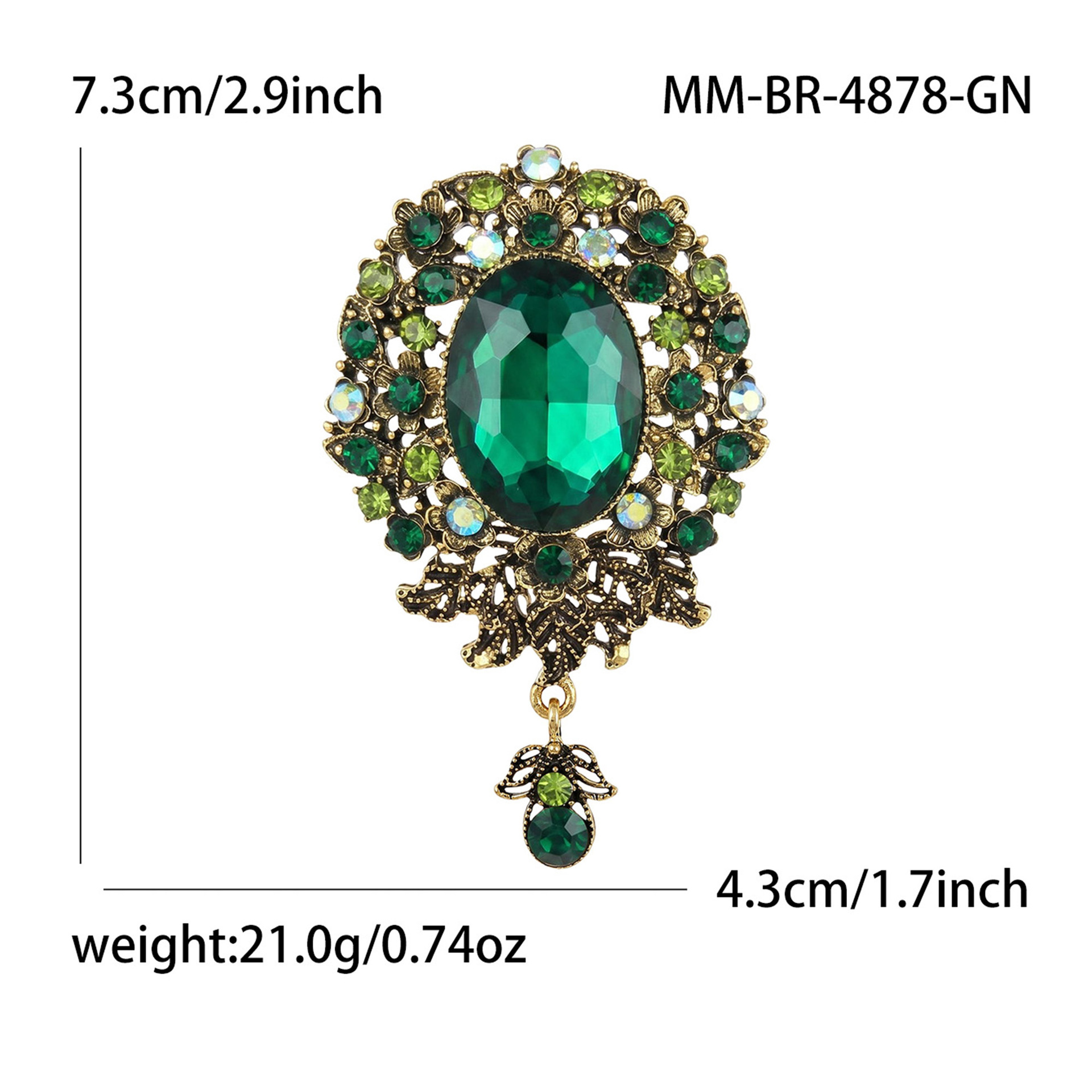 Broche vintage para mujer elegante pin con perla y cristal_voghion.com