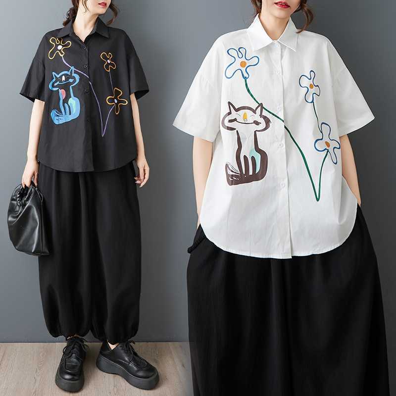 Summer retro design cartoon shirt