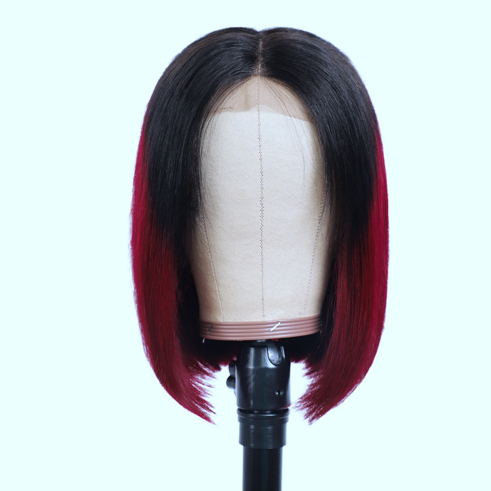 Wig headgear two-color 1B/99J Color 4*4L...
