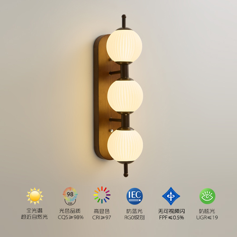 Moderno cliente creativo espectral de fondo calabaza nueva lámpara de cabeza medieval lámpara simple lámpara de cama antigua lámpara de pared
