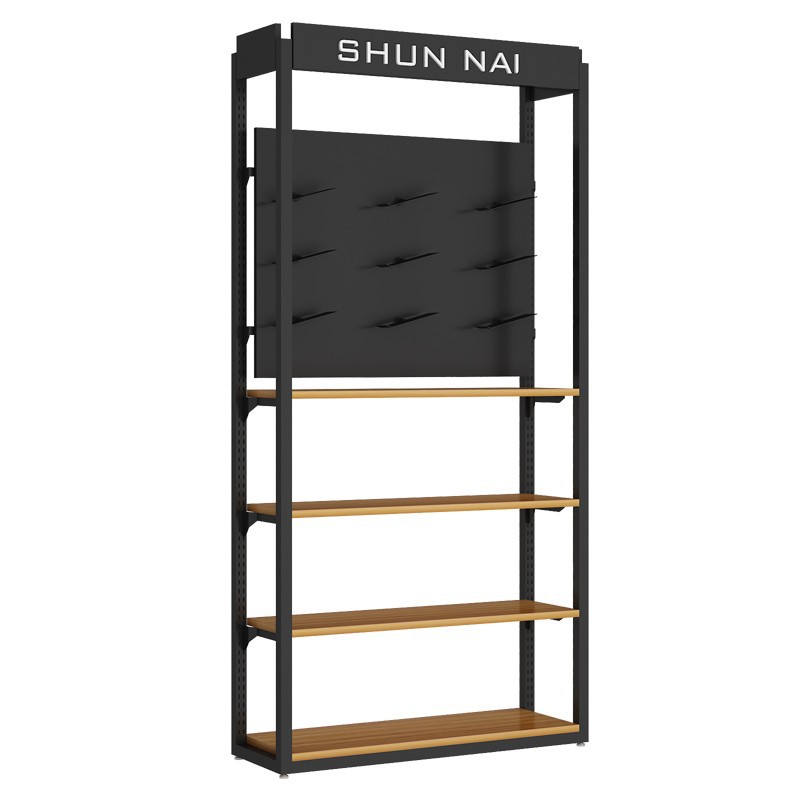 Tienda de ropa de ocio con luces estante de exhibición estante de exhibición tipo piso estante de exhibición comercial percha de ropa marca de moda hombre estante de tienda de ropa