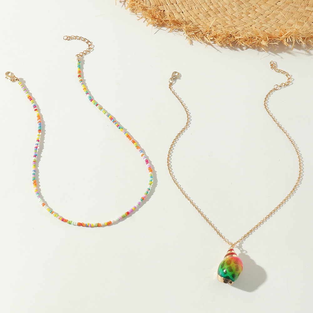 Mode Bonbons Couleur Perles Miyuki Collier Coquillage Conque En Gros Nihaojewelry display picture 9