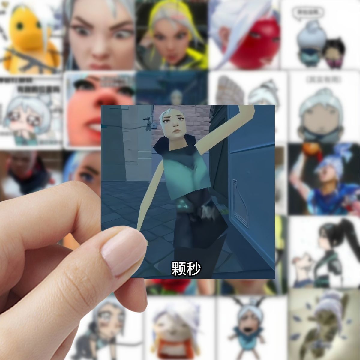 189 pegatinas emoticon de Jetwind Valorant temeroso contrato gracioso taza de agua pegatinas de escritorio DIY teléfono móvil