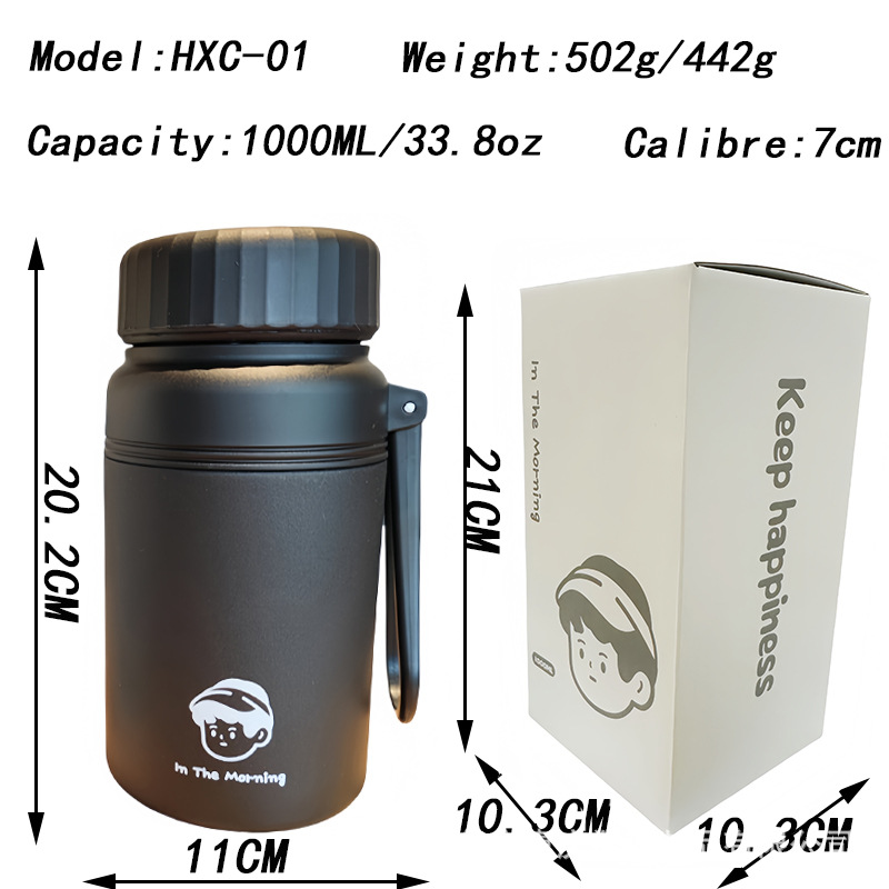 Taza de aislamiento de acero inoxidable portátil taza de pareja de gran capacidad con tabique de té taza de agua de té taza de oficina de aislamiento frío taza de hielo