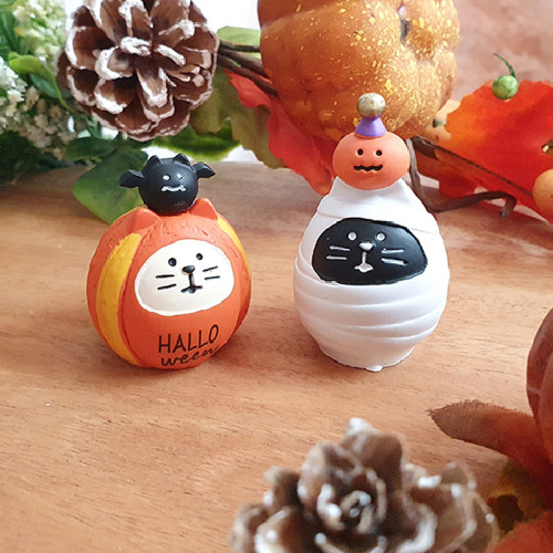 ZAKKA Halloween series ghost face ghost pumpkin micro scene resin crafts small ornaments wholesale