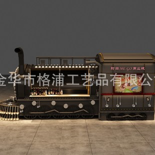 Retro Industrial Style Train Cashier Bar Bar Mall Mobile Shop Kiosk Internet Celebrity Check-In Dining Car