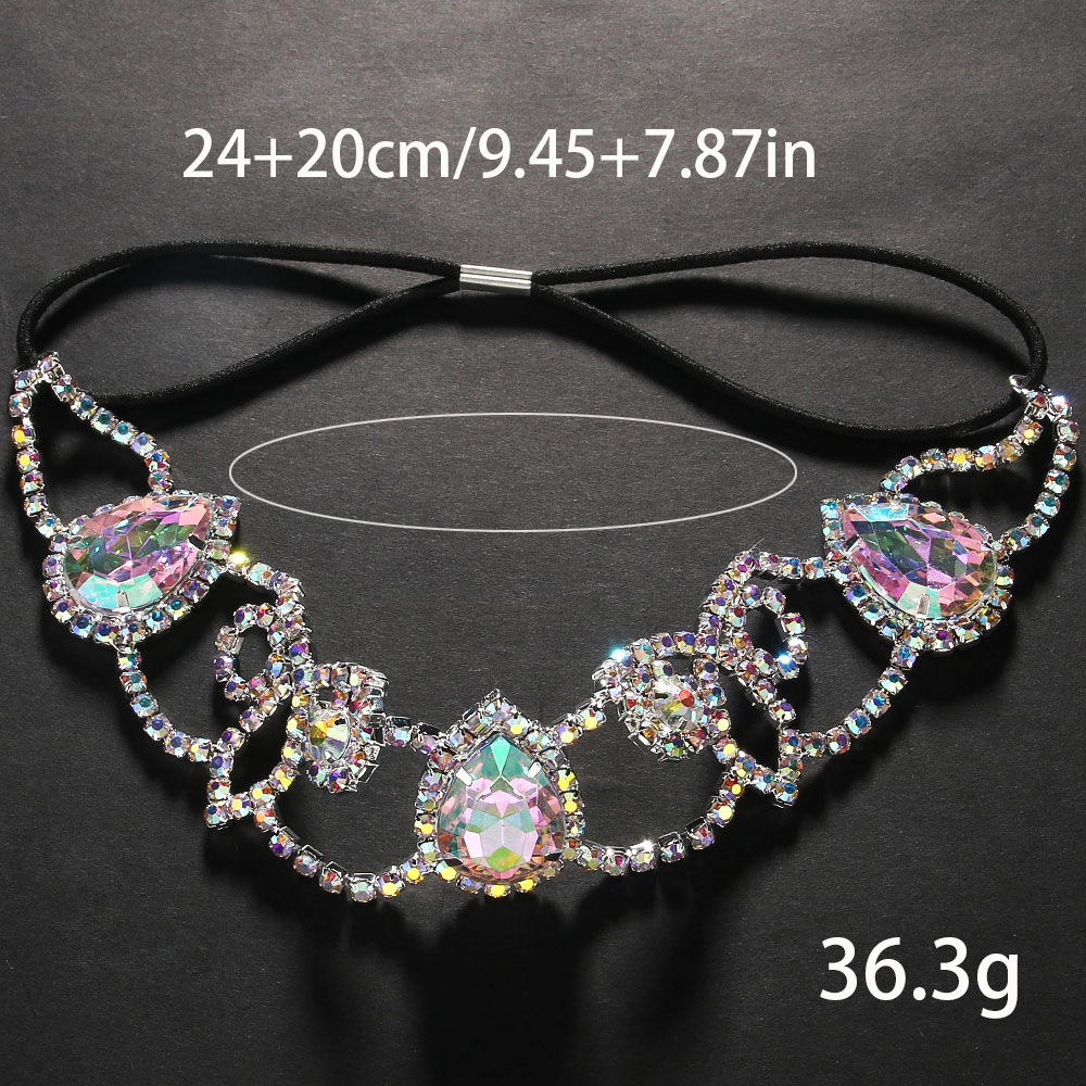 AliExpress Venta caliente gota de agua cadena de la pierna estilo bohemio color rhinestone fuerza elástica Dios pierna decoración Cuerpo cadena