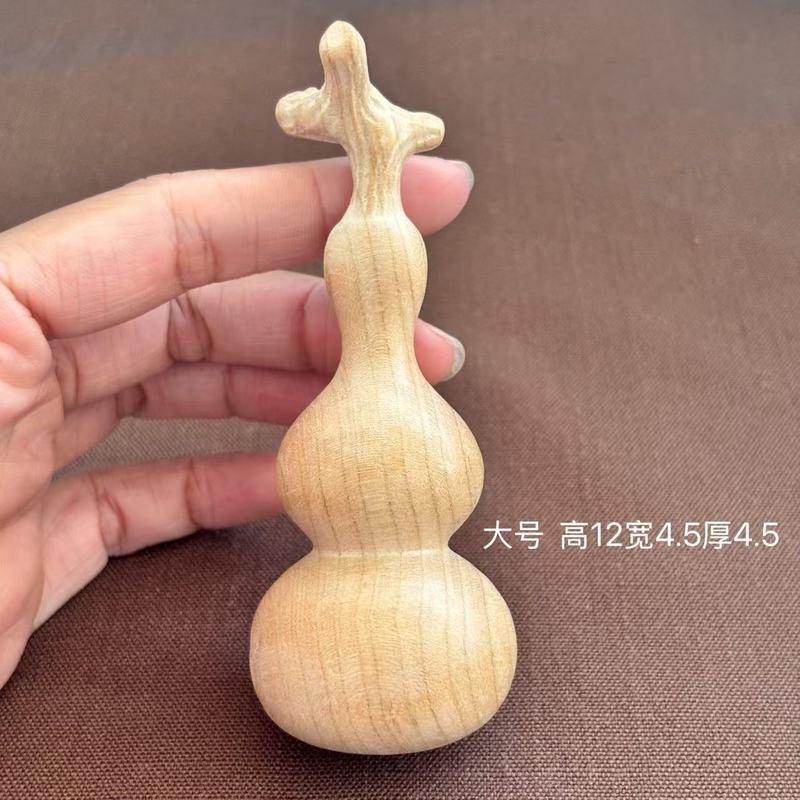 龙头葫芦手把件木质雕刻文玩随身葫芦手把件实木手捻小葫芦|undefined