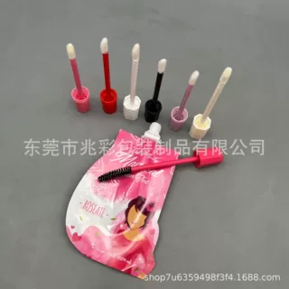 厂家定制唇彩 彩釉 睫毛刷 眼线笔包材 美妆类OEM代工辅料吸嘴袋