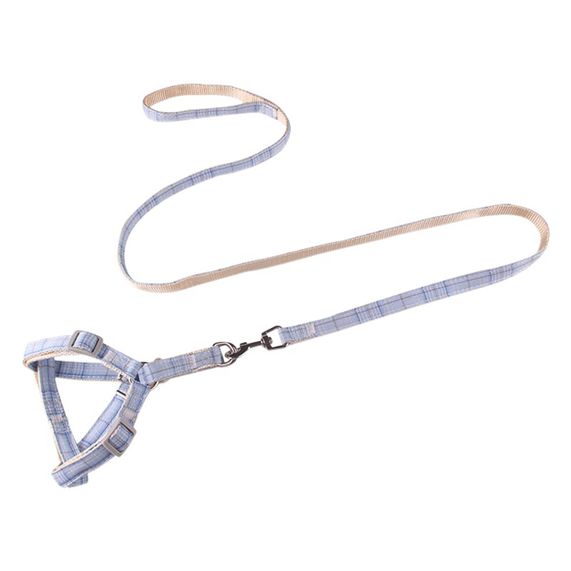 Simple moda Plaid Pet cuerda de tracción correa de pecho cuerda de perro de tela Cadena de perro pequeño mediano perro suministros para mascotas al por mayor