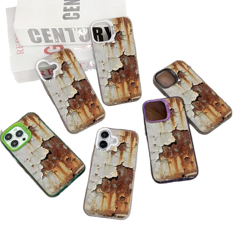 Rusty Metal Suitable For 17 Pro Max Phone IPhone 17/16 Retro 15 Color Silver 14 Hard Case 13P_voghion.com