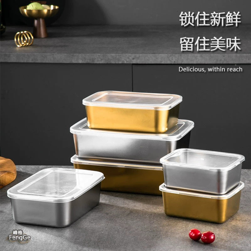 Fruit storage box stainless steel for home use, lunch box