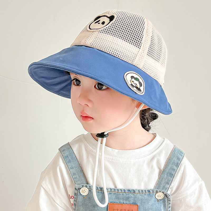 Sombrero de bebé, sombrero de visera de malla transpirable de verano, sombrero para el sol de aleros grandes para bebés, sombrero para el sol para niños lindos