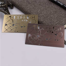 厂家直销高端黑金卡不锈钢名片制作Metal card factory黑色金属卡