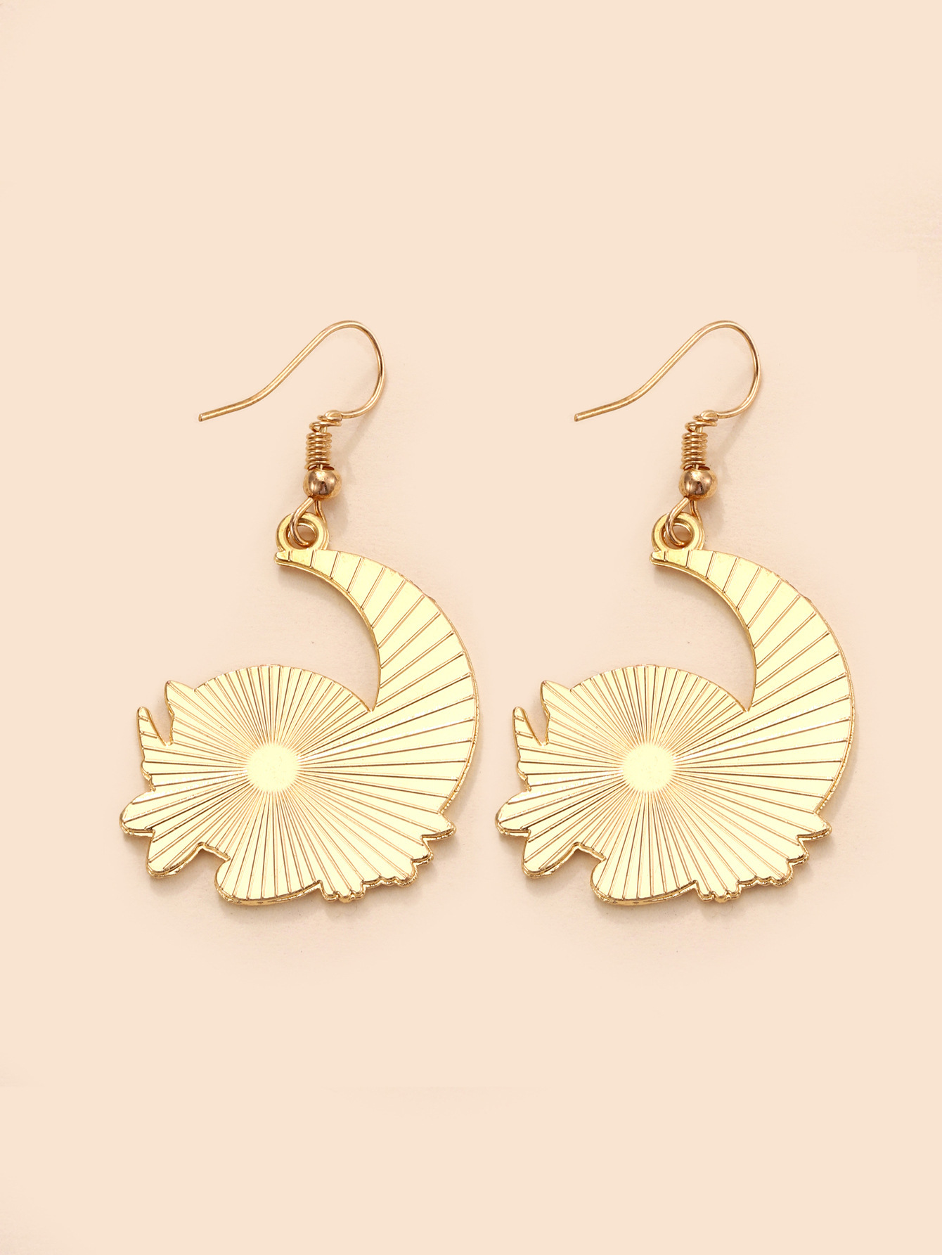 Fashion Moon Cat Alloy Plating No Inlaid Earrings display picture 3