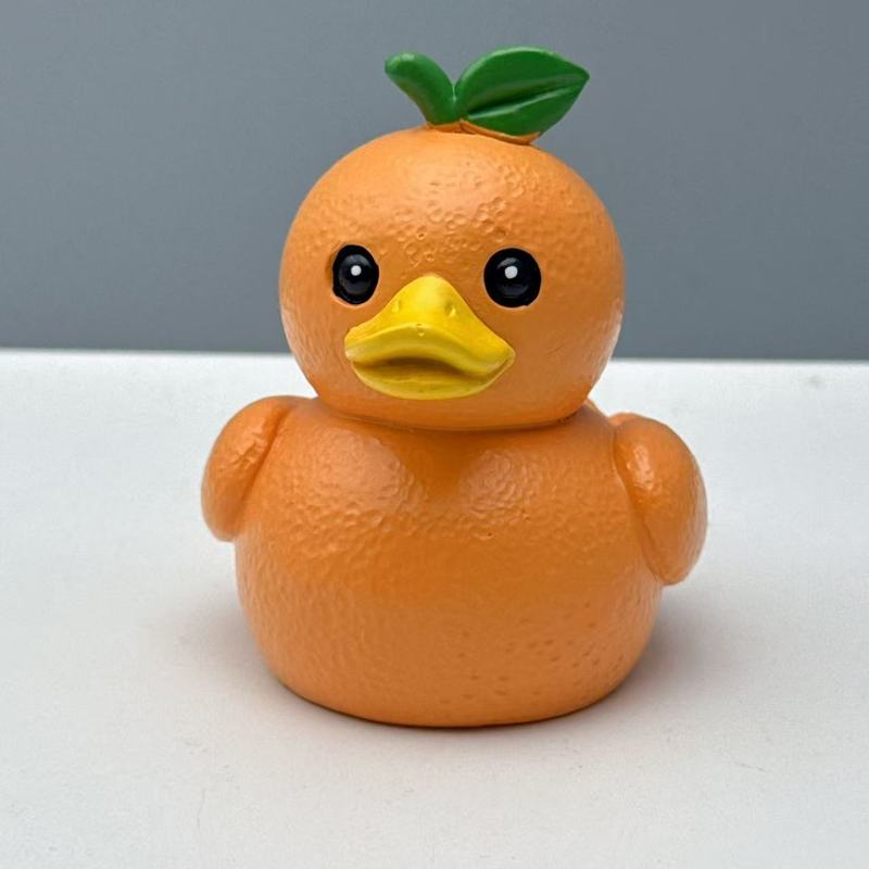 跨境亚马逊水果蔬菜鸭子橘子 茄子鸭子礼品小黄鸭玩具|undefined