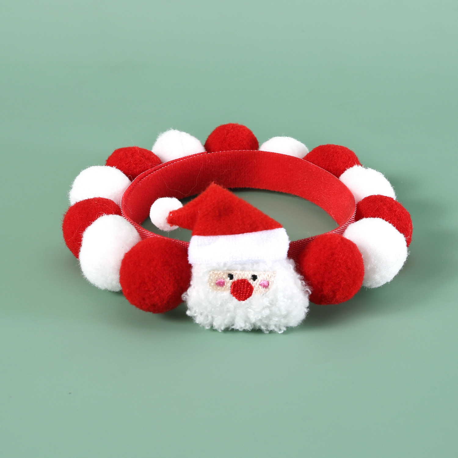 2023 pet ball collar tela de peluche campana sombrero de árbol de Navidad colorido gato perro collar decoración cadena