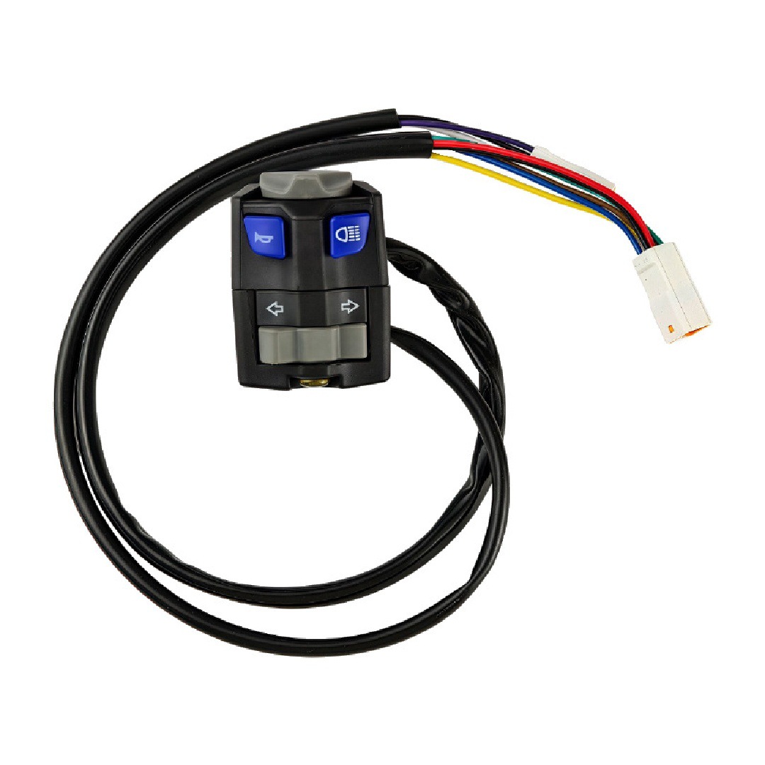 Motorcycle Modified Universal Accessories Left Side with Steering Handlebar Switch Direction Left and Right Light Button Flameout Horn