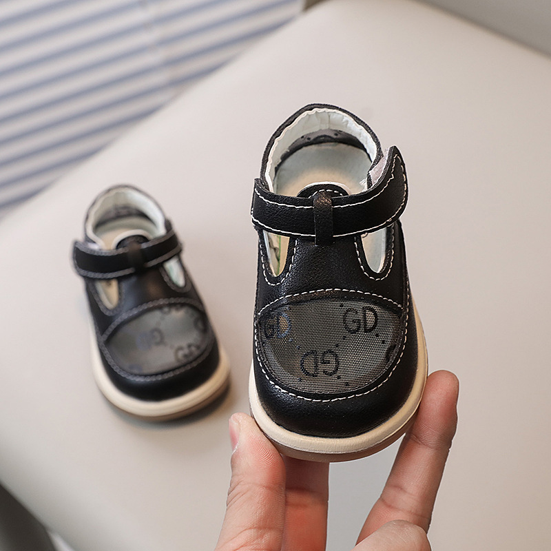 Baby walking summer toe bag breathable mesh small white baby sandals, boys and girls, children's shoes, ages 0-2_voghion.com