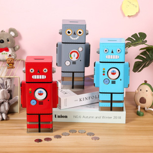 Creative robot piggy bank children's room decoration decoration young graduation gift change coin piggy bank