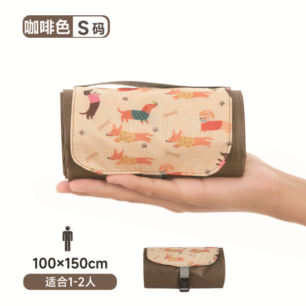 Handheld light and thin beach carpet for traveling for camping
