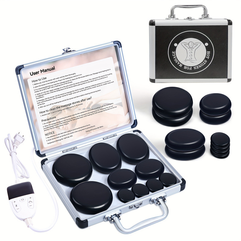 Y 971 Hot Stone Massage Kit with Temperature Adjustment10pc