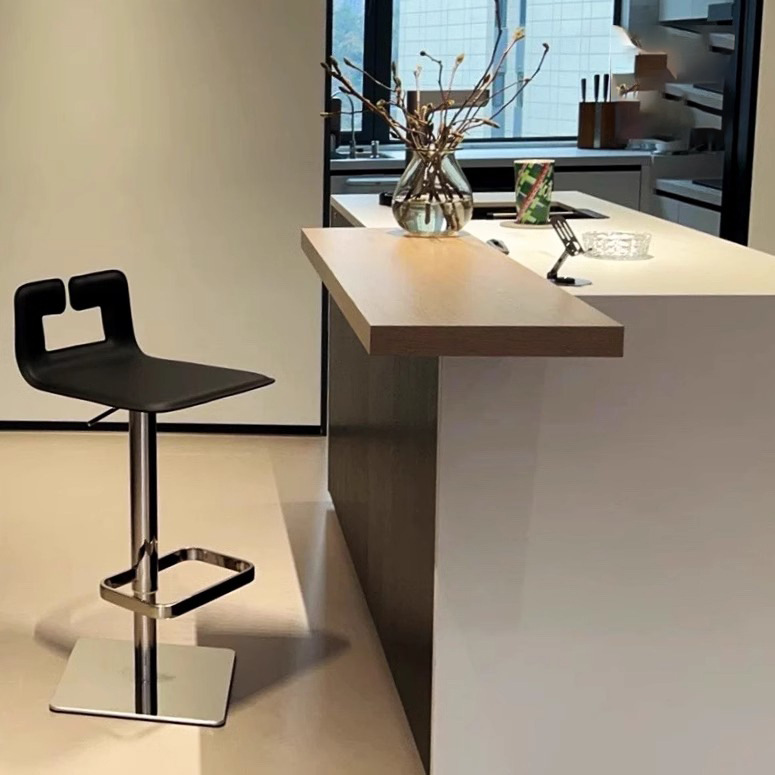 Alo Modern Simple Bar Chair Designer Lifting High Chair Light Luxury Stainless Steel Rotating Bar Stool Front Desk Chair