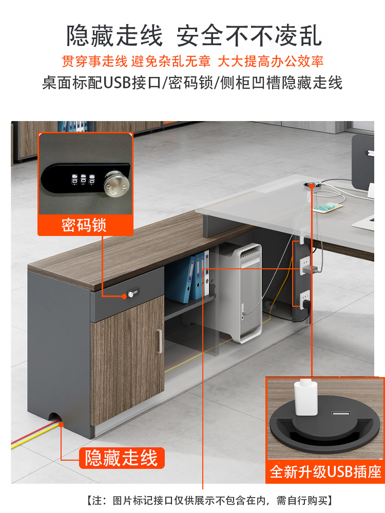Escritorio de oficina y silla combinación personal doble estación financiera titular de la tarjeta escritorio personal simple mesa de oficina moderna