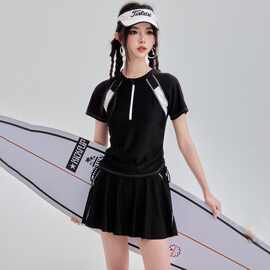 泳衣女泡温泉遮肚显瘦保守2025新款分体游泳装运动女士冲浪游泳衣