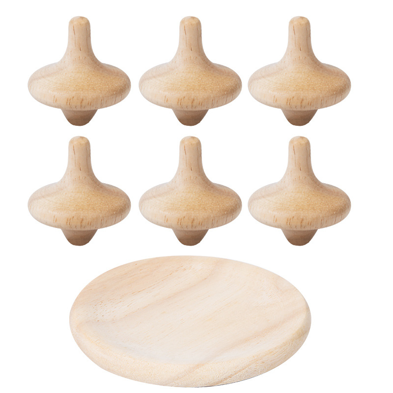 Maquillaje de madera hecho a mano, botón de bebé, meditación para niños, artefacto de descompresión al por mayor