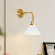 美式简约全铜壁灯客厅走廊过道卧室床头灯设计师复刻