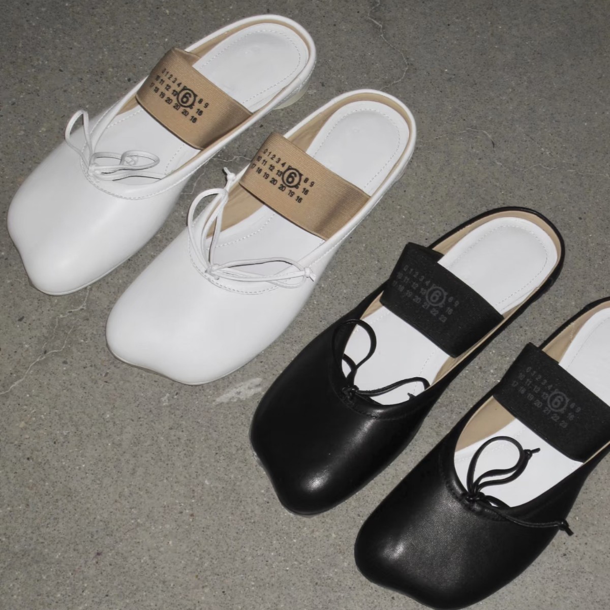 Mm6 Same Style Apple-Toe Hidden Heel Low-Heeled Backless Single Shoes 2026 New Spring and Autumn Ballet Shoes Women's Flat Shoes