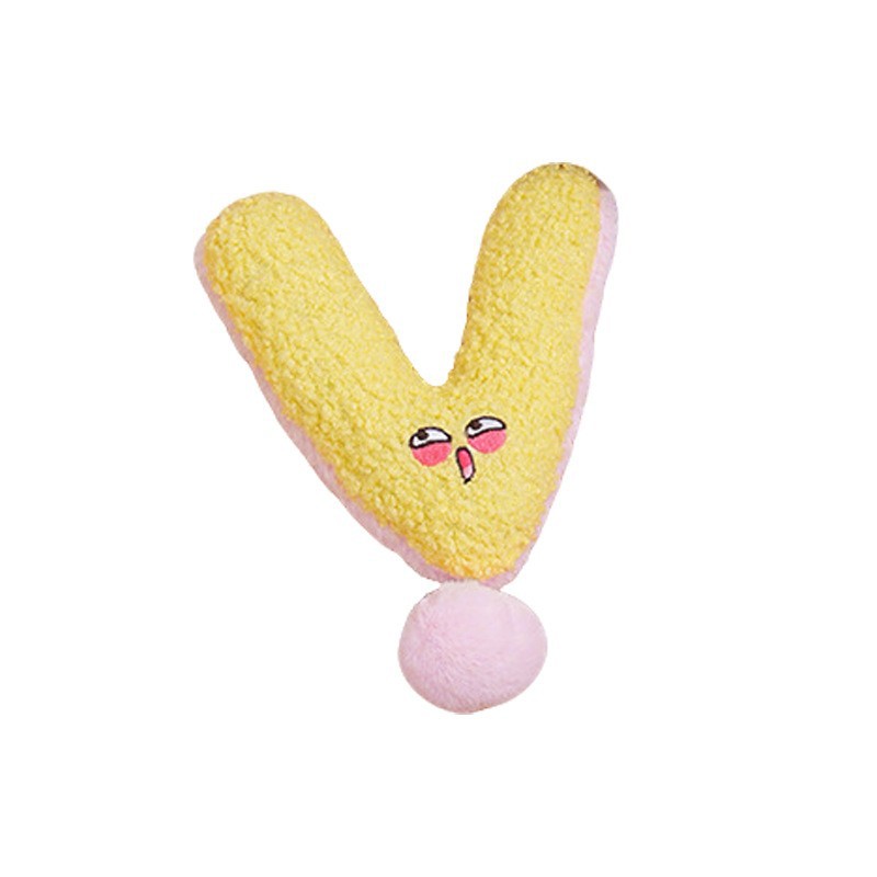 봉제 알파벳 V 강아지 장난감 (딸랑이 내장)