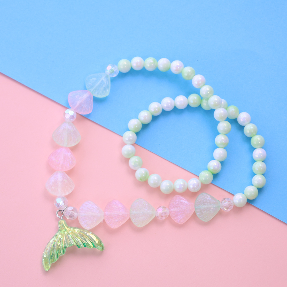 녹색 피쉬테일 목걸이 1개 [투명백]